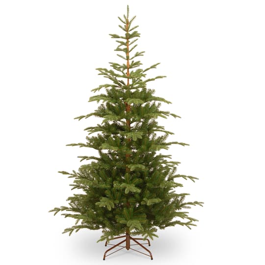 National Tree Company; 7.5ft. Unlit Feel Real® Hinged Norwegian Spruce Slim Artificial Christmas Tree; Category:Shop All Christmas Trees; Image:1
